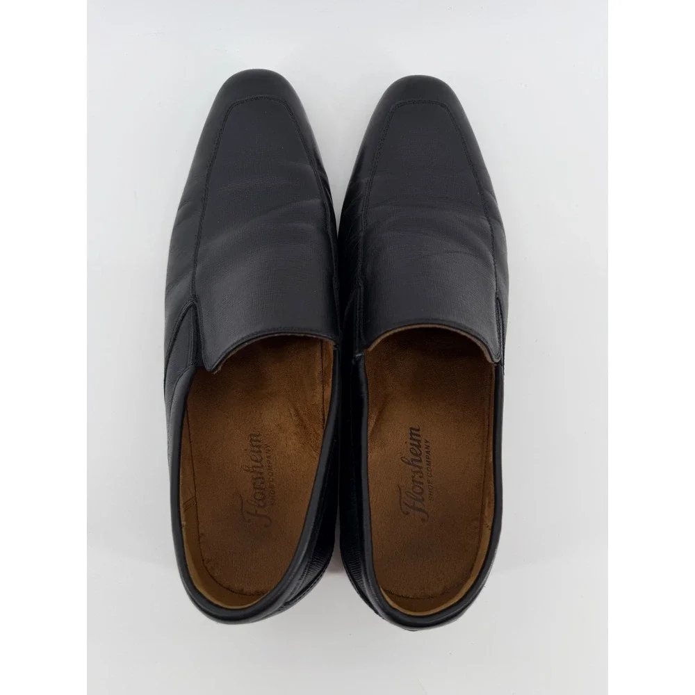 Florsheim Mens 15176-001 Black‎ Leather Slip On Loafers Dress Shoes Size 10D